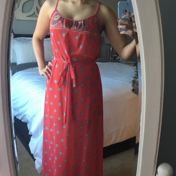 Coral Maxi Dress - Picture 2 of 3
